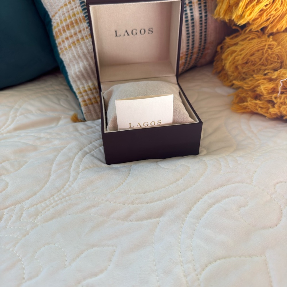 LAGOS Dark Purple Watch Box with Gold Logo